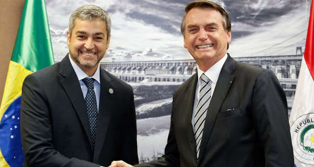 Mario Abdo Benítez e Jair Bolsonaro