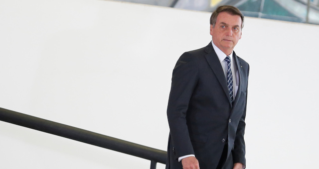 Presidente Jair Bolsonaro durante cerimônia no Palácio do Planalto