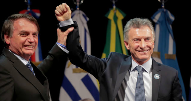 Jair Bolsonaro e Mauricio Macri