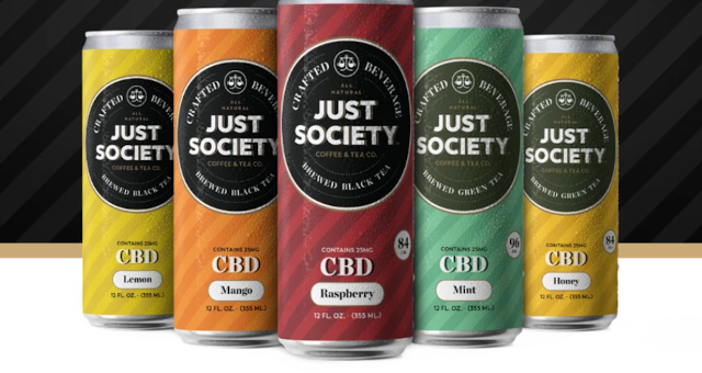 Linha de bebidas à base de cannabidiol da Just Society