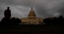 Vista do prédio do Congresso dos EUA em Washington