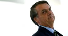 Presidente Jair Bolsonaro durante cerimônia no Palácio do Planalto