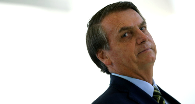 Presidente Jair Bolsonaro durante cerimônia no Palácio do Planalto