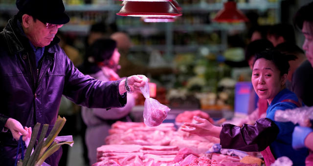 Ásia Supermercado Alimentos Carnes Suínos Consumidor