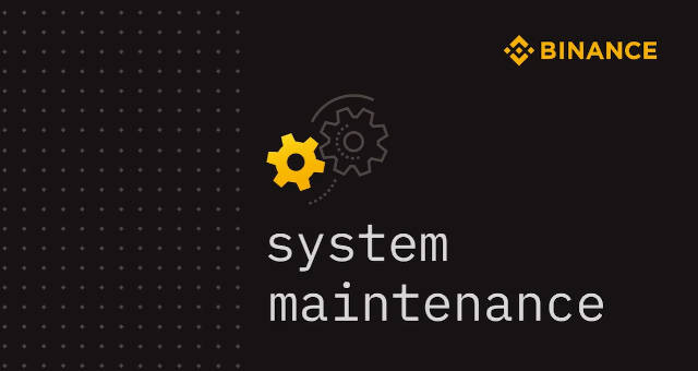 binance API manutenção de sistema