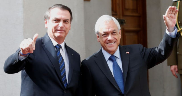 Jair Bolsonaro e Sebastian Piñera