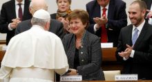 Kristalina Georgieva, e Martin Guzmán Papa Francisco