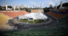 Hospital temporário no estádio do Pacaembu