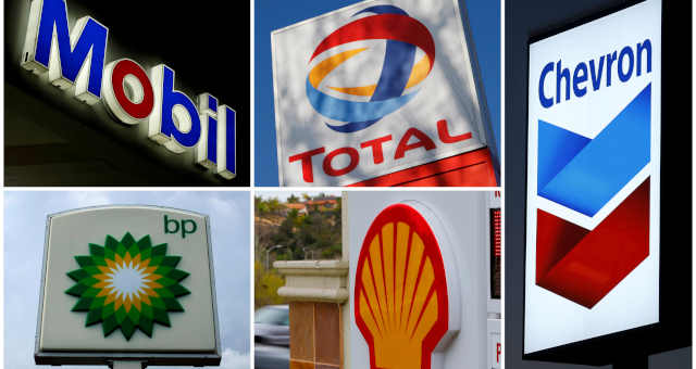 Petroleiras BP, Chevron, Exxon Mobil, Royal Dutch Shell e Total