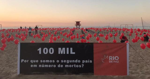 (Manifestação ONG Rio PAZ