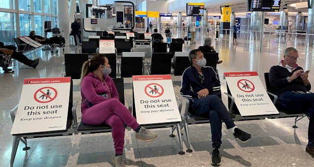 O aeroporto de Heathrow no Reino Unido