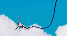 Bungee jump, queda, perda, desvalorização, salto, pulo