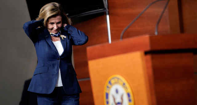 Presidente da Câmara dos Estados Unidos, Nancy Pelosi.     