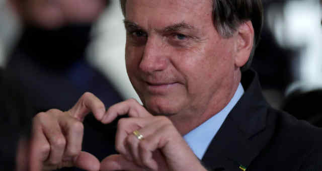 Presidente Jair Bolsonaro após cerimônia no Palácio do Planalto 30/09/2020