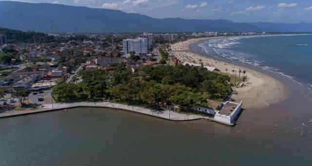 Cidade de Bertioga, no litoral de São Paulo