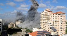 Fumaça em Gaza