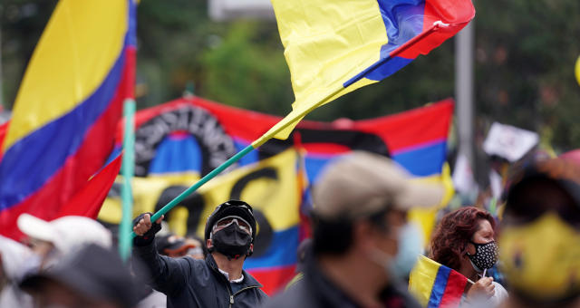 Protesto em Bogotá