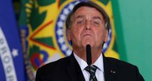 Presidente Jair Bolsonaro durante cerimônia no Palácio do Planalto