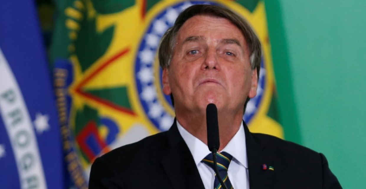 Presidente Jair Bolsonaro durante cerimônia no Palácio do Planalto