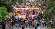 Protesto na Colômbia