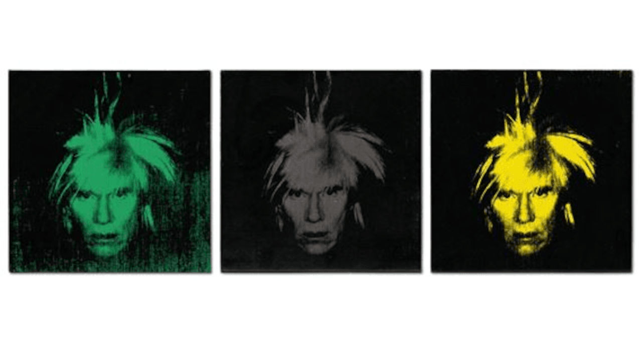 Three Self portraits Andy Warhol