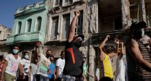 Protesto em Havana, Cuba