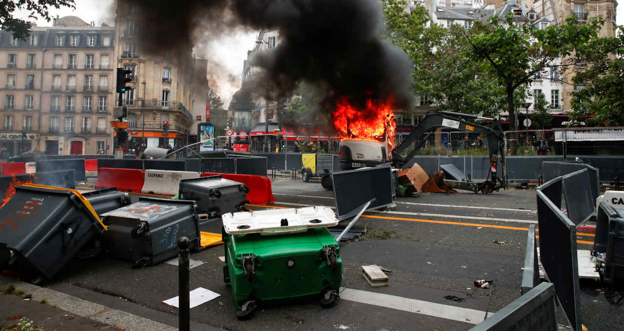 Protesto em Paris