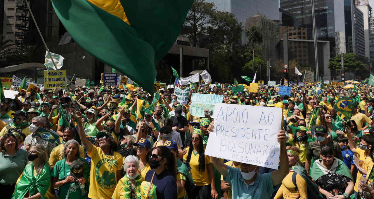 Ato em apoio ao presidente Jair Bolsonaro em São Paulo