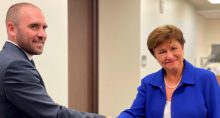 Ministro Guzmán e Georgieva, do FMI