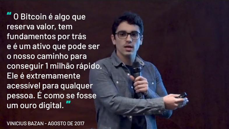 Declaração de Bazan em 2017 recomendando Bitcoin