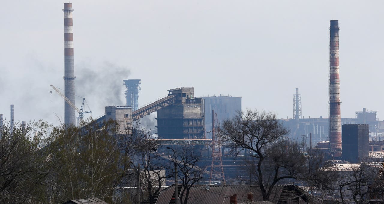 Fábrica de Azovstal, em Mariupol, na Ucrânia