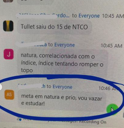 Imagem mostra comentário de um seguidor dizendo que bateu a meta