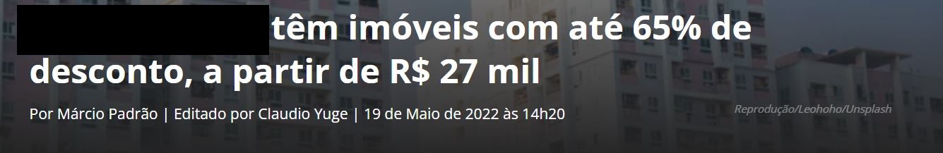 imóveis com até 65% de desconto