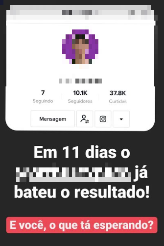 10 mil seguidores em 11 dias no tiktok