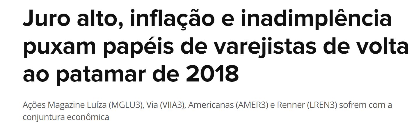 varejistas inflação