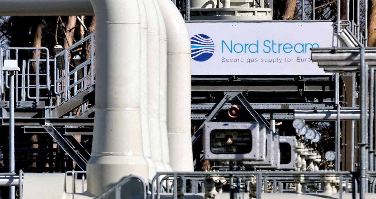 Dutos do gasoduto Nord Stream 1 em Lubmin, na Alemanha