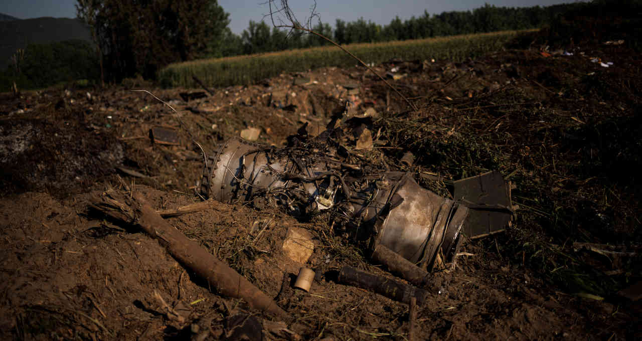 Avião de carga cai perto da cidade de Kavala