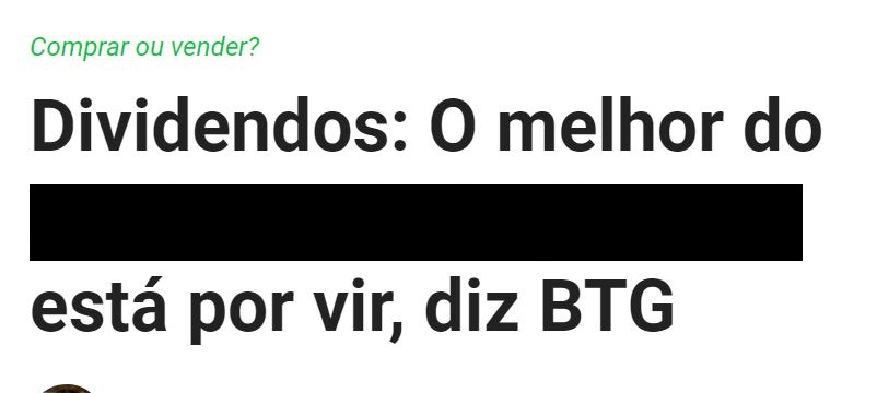 recomendação de compra btg