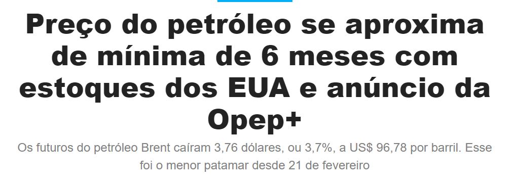 preço do barril do petroleo