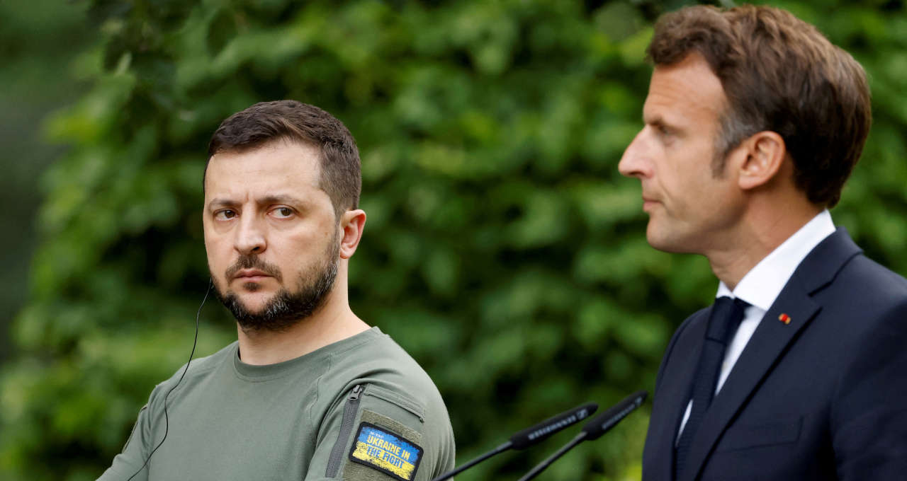 Zelenskiy com Macron