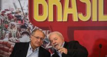 Alckmin e Lula em evento de campanha em São Paulo