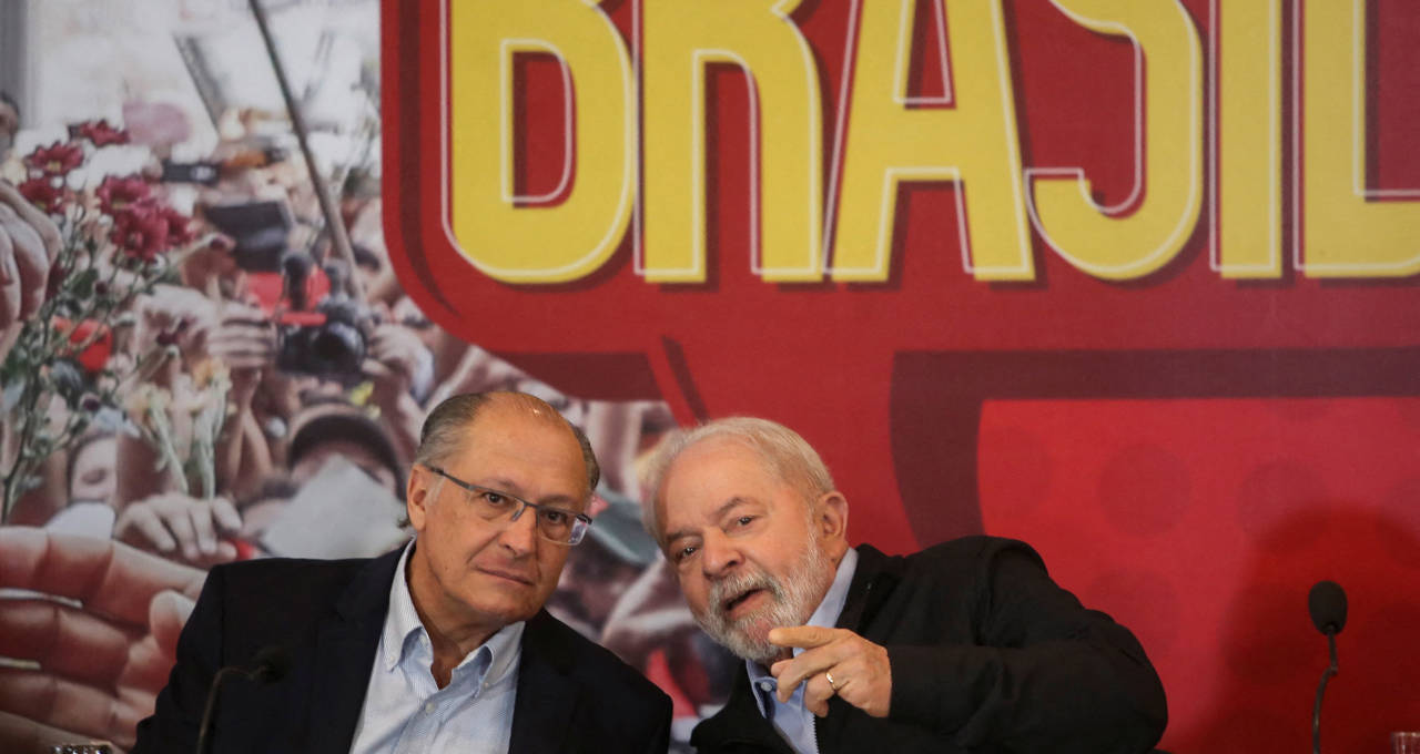 Alckmin e Lula em evento de campanha em São Paulo