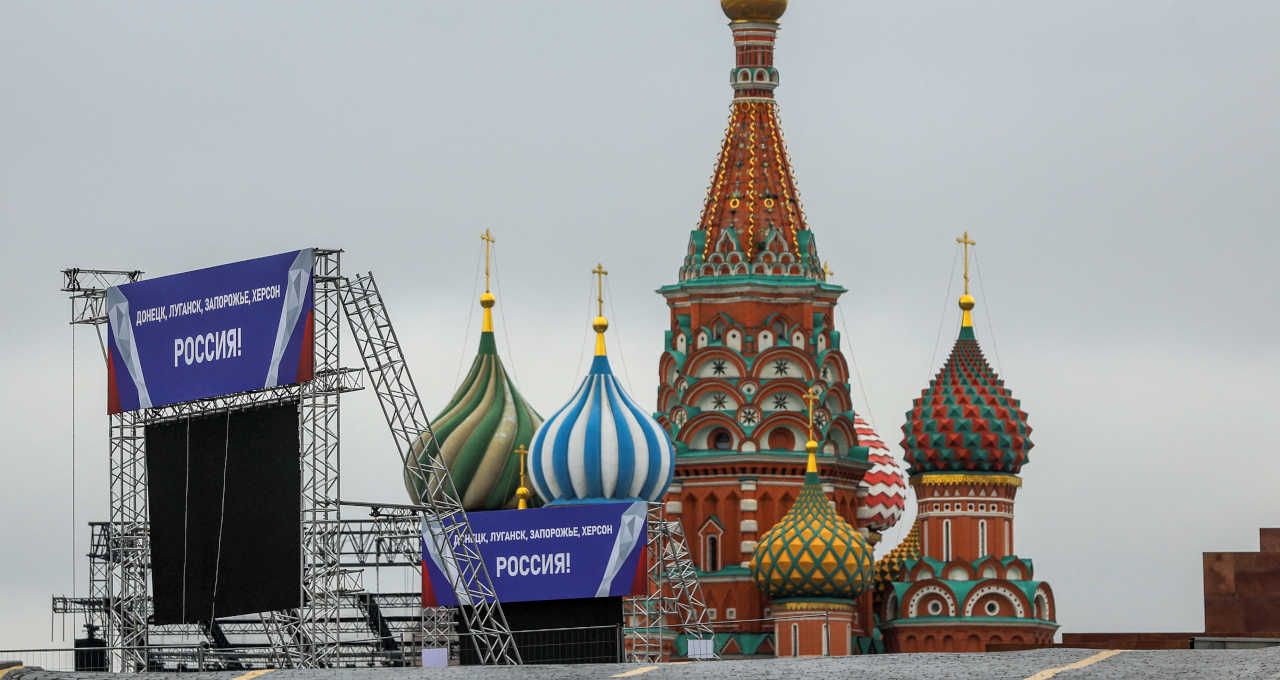 Palco na Praça Vermelha de Moscou