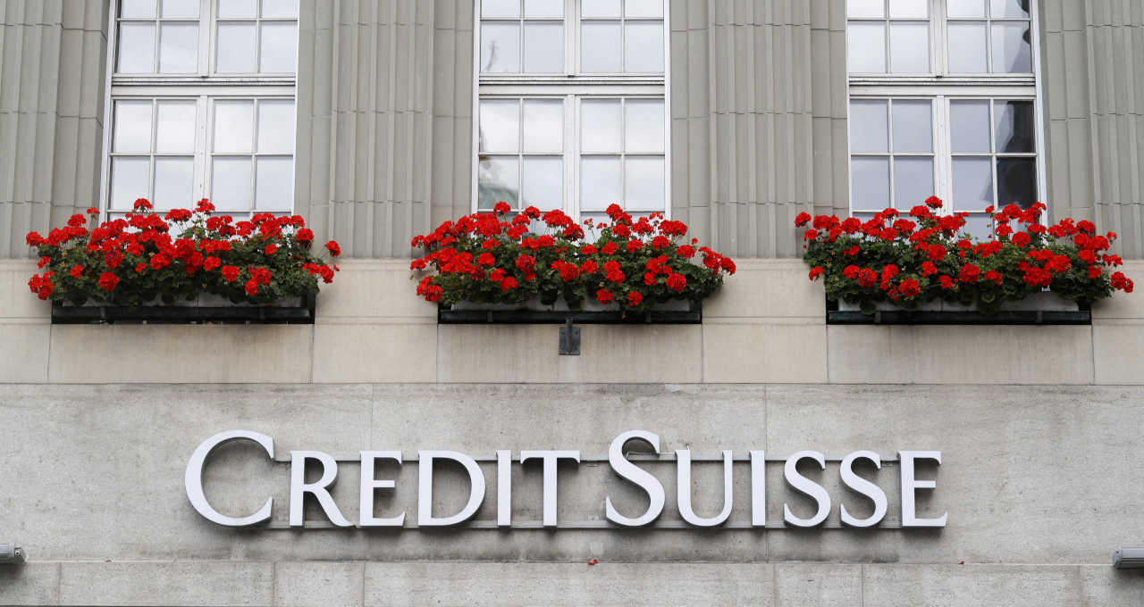 Logo do Credit Suisse em sucursal em Berna, Suíça