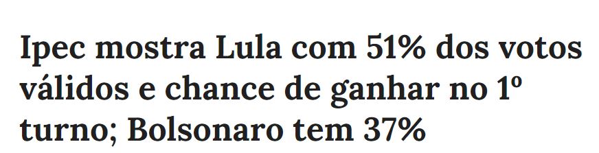 eleicao lula bolsonaro