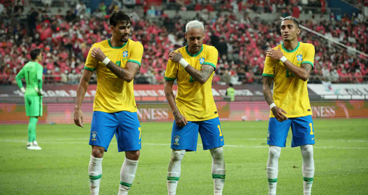 Lucas Paquetá, Neymar e Raphinha