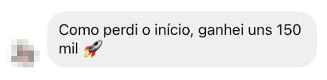Como perdi o início, ganhei uns R$ 150 mil