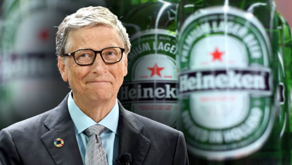 bill gates investiu heineken cervejaria holandesa estratégia lucrar com isso