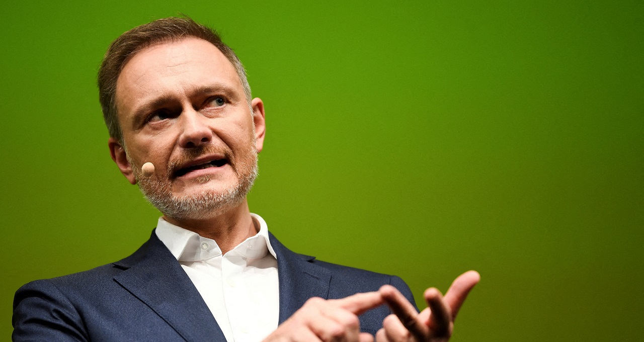 Ministro das Finanças da Alemanha, Christian Lindner, em Stuttgart