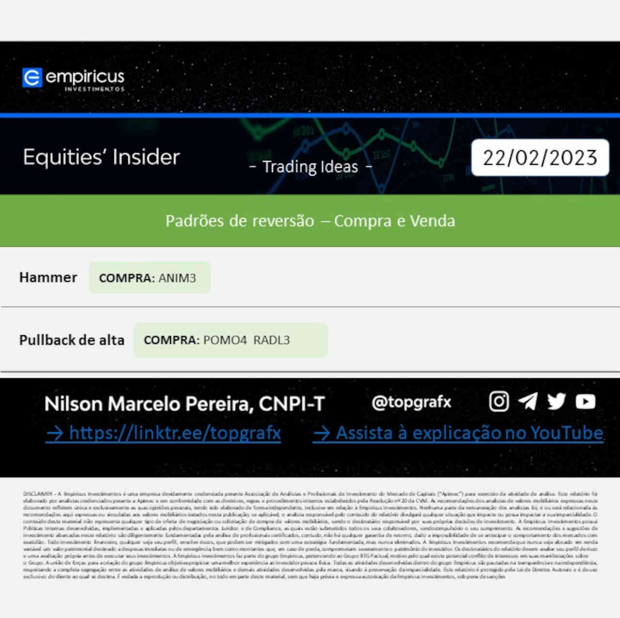 Trader Day Trade intraday swing trading ações melhores negociação comprar ou vender 23 fevereiro 2023 empiricus investimentos ibovespa hoje